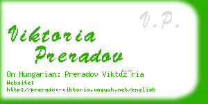 viktoria preradov business card